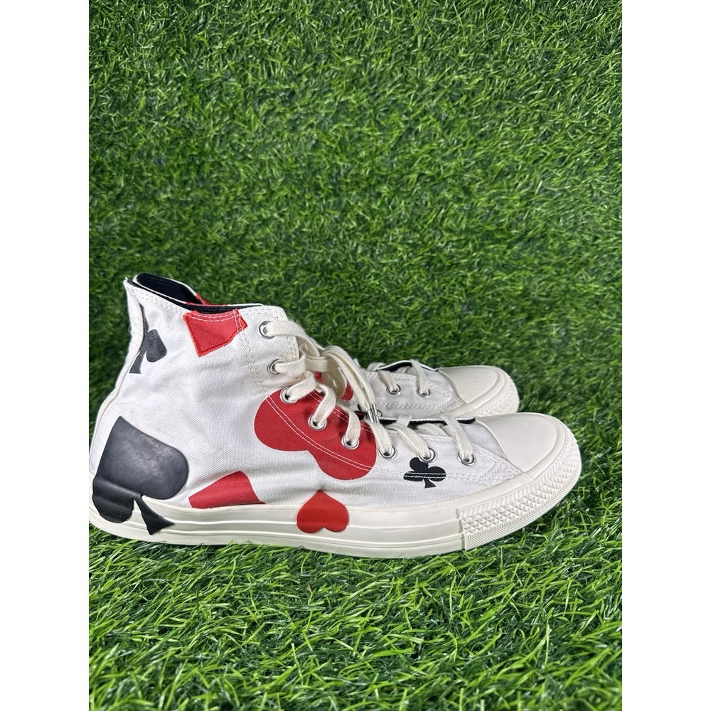 Converse Chuck Taylor All Star High Deck of Cards Mens 13 White Sneaker 165669C